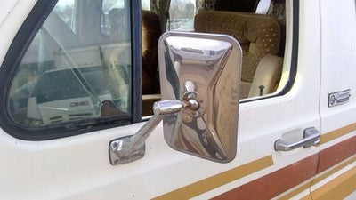 1979 Ford Van E250 Driver Left Side Mirror Door Mounted Oem Chrome