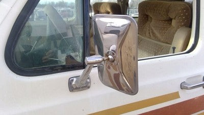 1979 Ford Van E250 Driver Left Side Mirror Door Mounted Oem Chrome