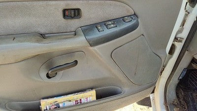 99-02 Silverado 1500 Driver Front Door Trim Panel With Master Switch Gray 92D