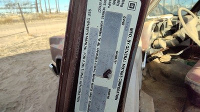 1983 Gmc Sierra C3500 Driver Left Rear Brake Backing Plate Assembly Oem