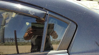 2004-2009 Mazda 3 Driver Left Rear Vent Window Back Door Glass With Frame Oem