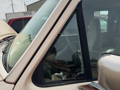 92-97 Ford F250 Driver Left Front Vent Window Small Door Glass With Frame Oem