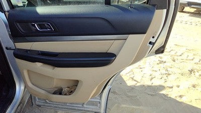 16 Explorer Passenger Right Rear Inside Door Trim Panel With Switches Back Camel
