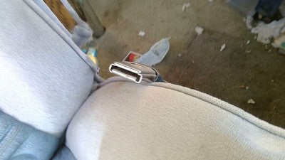 1989 Chevy G20 Van Passenger Right Front Seat Belt Buckle Receiver Oem Blue