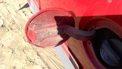 1997-2004 Ford F150 Fuel Tank Door With Hinge Gas Lid Oem Filler Red