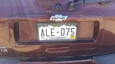 02-09 Trail Blazer License Plate Trim Surround Panel Tail Trunk Finish Red 49U