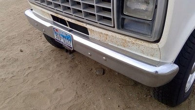 1975-1991 Ford Van E250 Chrome Front Bumper With Mount Brackets Oem E3uz17757b