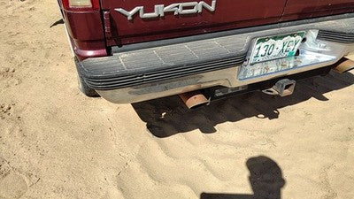 1992-1999 Gmc Yukon Rear Bumper Assembly With Brackets Oem Chrome 15025375