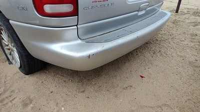 1996-2000 Chrysler Town & Country Rear Bumper Cover Assembly Oem Back Silver