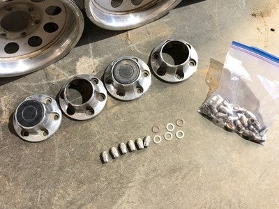91-92 Rodeo Set Of 4 15 Steel Wheels With Trim Rings & Hub Caps Wheel Cover