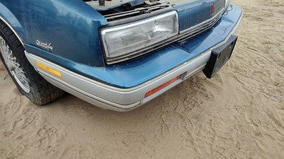 1989-1991 Olds Cutlass Calais Front Bumper Cover Assembly Oem Blue '89