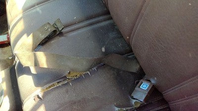1976 Silverado C10 Driver Left Front Seat Belt Buckle Receiver Oem Brown