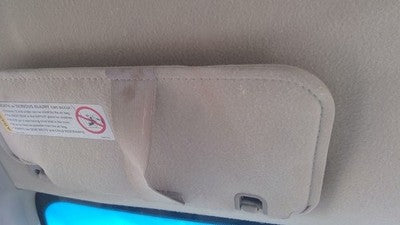 1998 Saturn Sw2 Driver Left Sun Visor Oem Gray