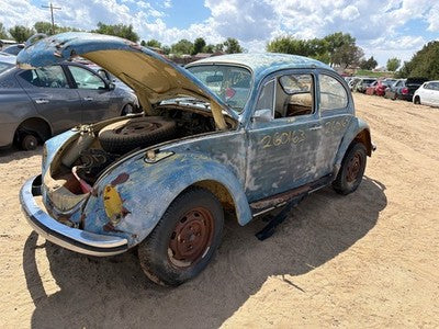 71-73 Super Beetle Driver Left Front Spindle Steering Knuckle With Wheel Hub Oem