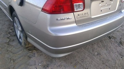 2004 2005 Honda Civic Rear Bumper Cover Assembly Oem Back Silver