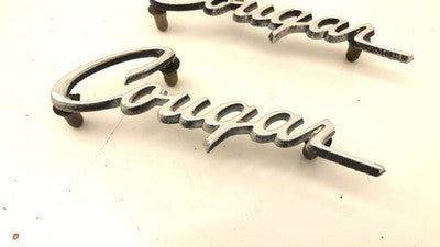 1970 Mercury Cougar Left And Right Badge Oem Quarter Emblem Cougar