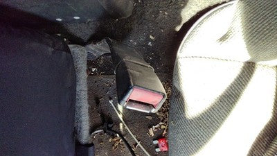 1989 Chevy Camaro Driver Left Front Seat Belt Buckle Receiver Oem Black