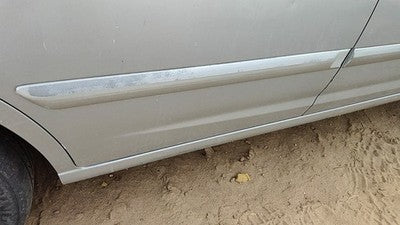 01-03 Elantra Passenger Right Rear Moulding From Door Back Trim Strip Silver