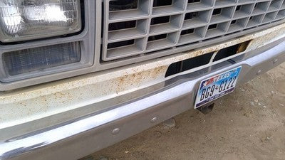 1979-1991 Ford Van E250 Lower Trim Strip Below Grille Oem White D9uz8200a