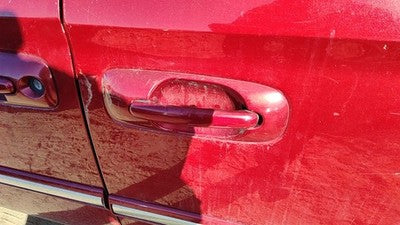 01-07 Town & Country Driver Left Rear Outside Door Handle Back Inferno Red Prh