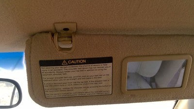 1993 Saturn Sw2 Passenger Right Sun Visor Oem Tan