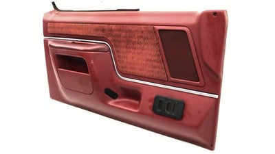 1989 Ford F150 Driver Left Front Door Trim Panel Red Oem