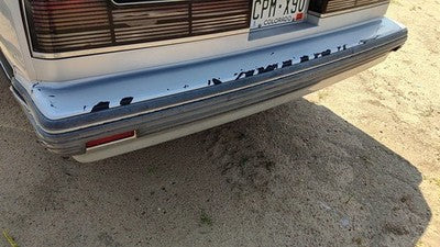 1990-1991 Olds 88 Rear Bumper Cover Assembly Oem Back Gray 25556243