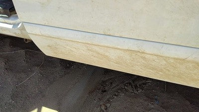 02-05 Ford Explorer Driver Left Rear Moulding From Door Back Trim Strip White Yz