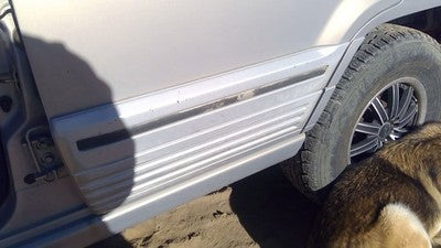 1994 Jeep Grand Cherokee Driver Left Rear Moulding From Door Back Trim Silver