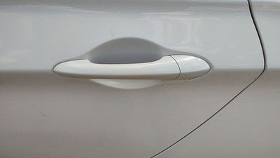 11-14 Sonata Driver Left Rear Outside Door Handle Back Shimmering White Mica Wj