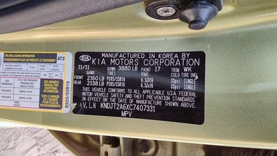 2010-2013 Kia Soul Passenger Right Front Power Window Regulator With Motor Oem