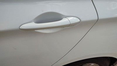 11-14 Sonata Driver Left Rear Outside Door Handle Back Shimmering White Mica Wj