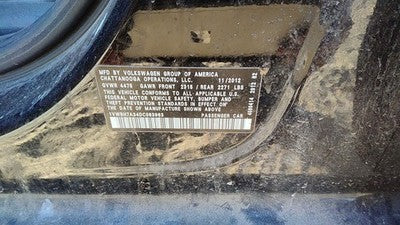2012-2014 Vw Passat Valve Cover Oem 2.5L 7K103469d