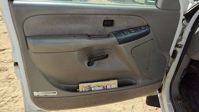 99-02 Silverado 1500 Driver Front Door Trim Panel With Master Switch Gray 92D
