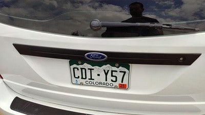 2000 Focus Station Wagon License Plate Trim Surround Panel Oem Tail Trunk Finish