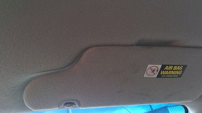 1998 Ford Taurus Passenger Right Sun Visor Oem Gray