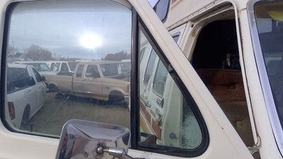 75-84 Van E250 Passenger Right Front Vent Window Small Door Glass With Frame