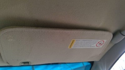 1998 Saturn Sw2 Passenger Right Sun Visor Oem Gray