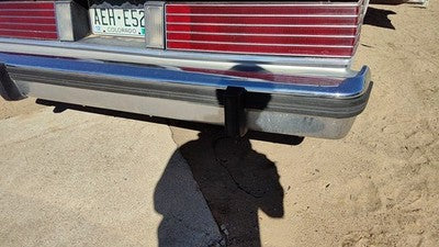 1980-1987 Mercury Grand Marquis Chrome Rear Bumper With Mount Brackets Oem