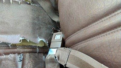 1976 Silverado C10 Driver Left Front Seat Belt Buckle Receiver Oem Brown
