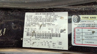 2007-2011 Ford Fusion Fuel Vapor Canister Oem Charcoal Housing 8E5Z9D653A