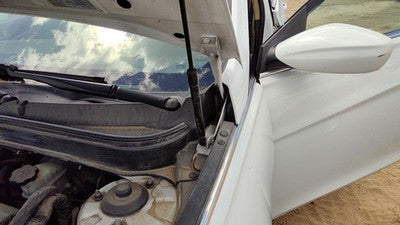 11-15 Hyundai Sonata Driver Left Hood Hinge Assembly Shimmering White Mica Wj