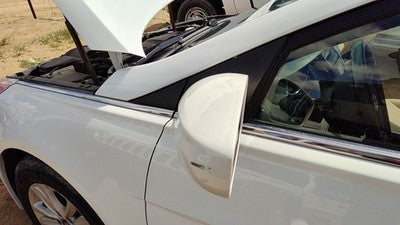 11-15 Sonata Driver Left Side Mirror Door Mounted Shimmering White Mica Wj