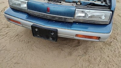 1989-1991 Olds Cutlass Calais Front Bumper Cover Assembly Oem Blue '89