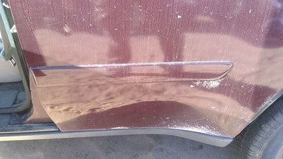 06-09 Trail Blazer Driver Left Rear Moulding From Door Back Trim Strip Red 49U