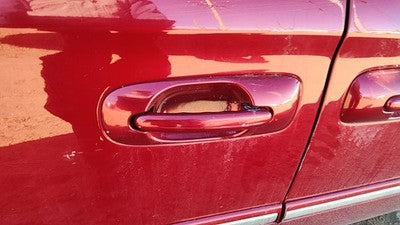 01-07 & Country Passenger Right Rear Outside Door Handle Back Inferno Red Prh