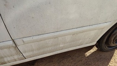 01-03 Hyundai Elantra Driver Left Rear Moulding From Door Back Trim Strip White