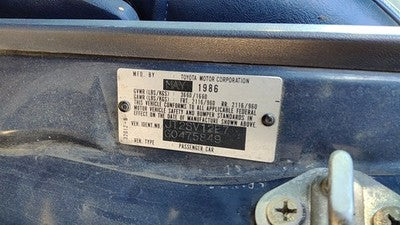 83-86 Toyota Camry Passenger Right Front Manual Window Regulator Oem 6981032020