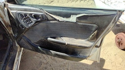 98 Subaru Legacy Rhd Postal Right Front Inside Door Trim Panel Wth Switches Gray