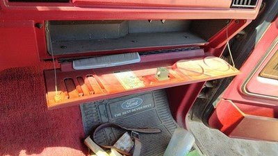 1983 Ford F150 Glove Box Assembly Complete Door With Latch Oem Red